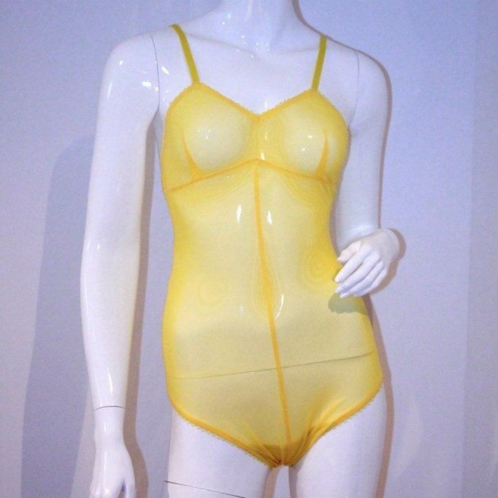 ONE TEASPOON Yellow MESH Transparent BODYSUIT